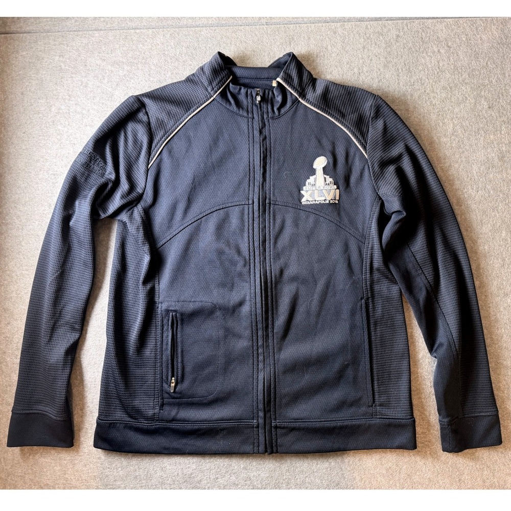 Athleisure Super Bowl XLVI Jacket M Navy Blue CB DryTec LCK08514